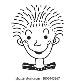 Cute cartoon boy. Vector illustration