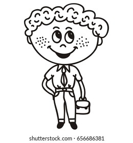 Cute cartoon boy. Vector illustration.