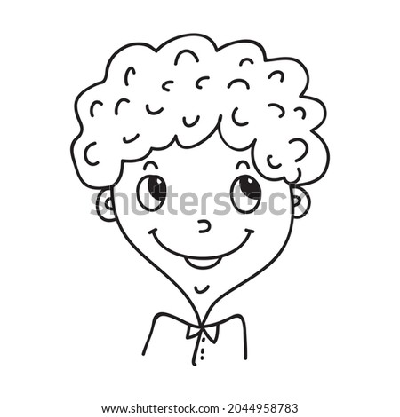 Cute cartoon boy. Vector illustration