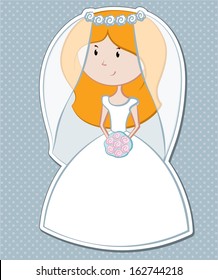 Cute Cartoon Bride