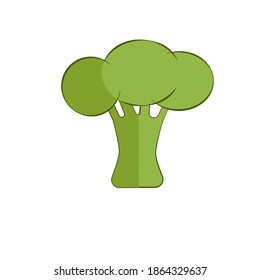 Cute cartoon broccoli vector illustration
