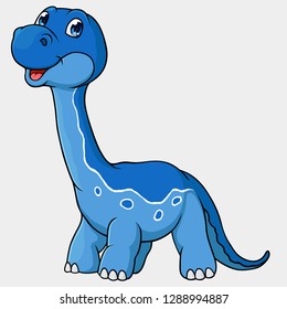 cute cartoon brontosaurus