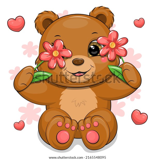 1 101 Red Teddy Bear Holding Flowers 이미지 스톡 사진 및 벡터 Shutterstock