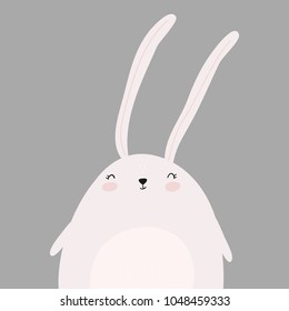 Cute cartoon bunny vector illustration