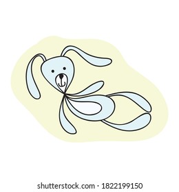 Cute cartoon bunny. Vector illustration