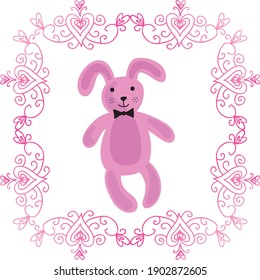 Cute cartoon bunny. Vector illustration