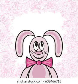 Cute cartoon bunny. Vector illustration.