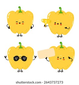 Cute cartoon Burger characters with different expressions and props, perfect for fun food-related designs or advertising.