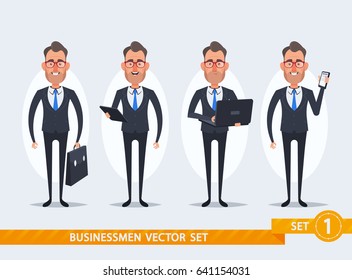 Cute Cartoon Businessmen - Set 1 of 2