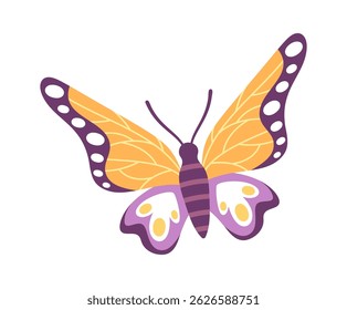Cute cartoon butterfly colorful element
