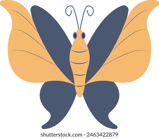 Cute Cartoon Butterfly with Flat Style. Vector Illustration Design.