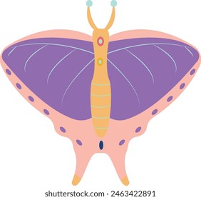 Cute Cartoon Butterfly with Flat Style. Vector Illustration Design.