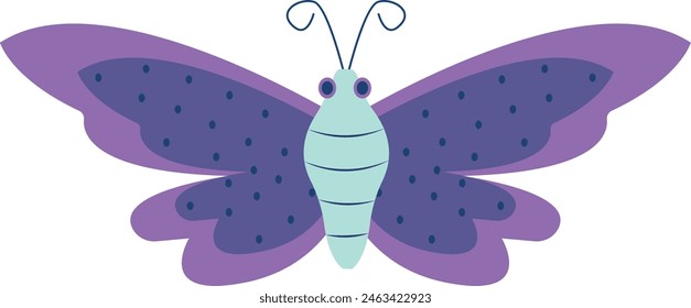 Cute Cartoon Butterfly with Flat Style. Vector Illustration Design.
