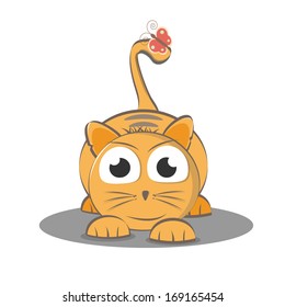 cute cartoon butterfly tail sneaks. vector