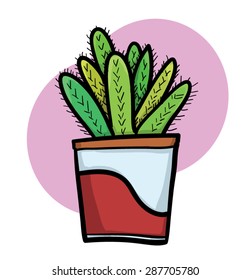 Cute cartoon cactus