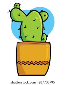 Cute cartoon cactus