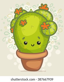 Cute Cartoon Cactus