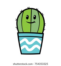 Cute Cartoon Cactus Character