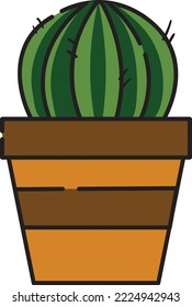 cute cartoon cactus with funny faces in pots with plants are friend text message. can be used for cards, invitations or like sticker