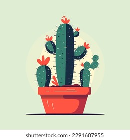 Cute cartoon cactus. Vector Illustration EPS10
