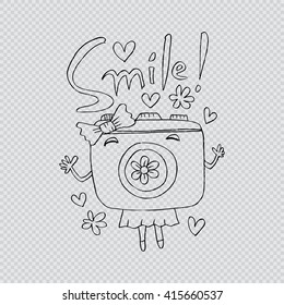 Cute cartoon camera.
