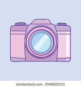 Cute Cartoon Kamera, Cute Camera Vektor, Cute Camera Clipart