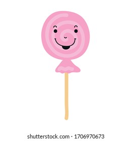 Cute cartoon candy. Vector illustration