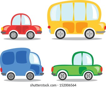 Cute cartoon car