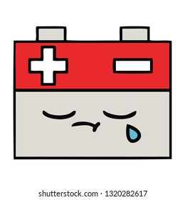 cute cartoon of a car battery