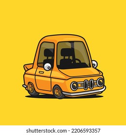 Ilustración del vector de carreras de coches de dibujos animados