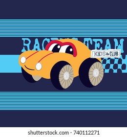cute cartoon car vector illustration