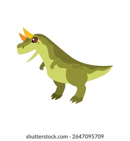 Cute Cartoon Carnotaurus Dinosaur Illustration