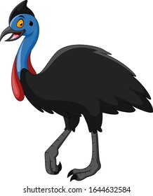 A Cute cartoon cassowary smile