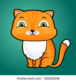 Cute cartoon cat.