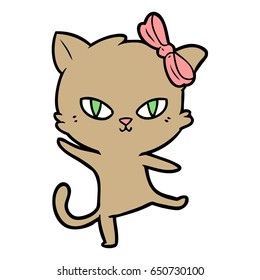 süße Cartoon-Katze
