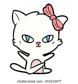 lindo gato de dibujos animados