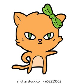 lindo gato de dibujos animados