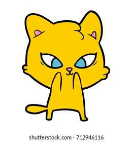 lindo gato de dibujos animados