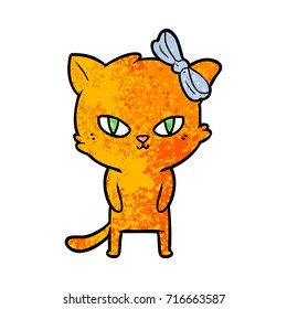 lindo gato de dibujos animados