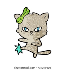 lindo gato de dibujos animados