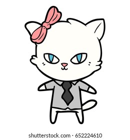 cute cartoon cat boss