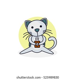 Cute cartoon Cat character