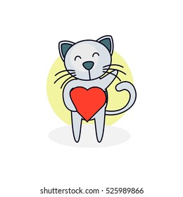Cute cartoon Cat character
