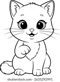 Cute Cartoon Cat Character Illustration