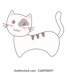 cute cartoon cat character vector illustration