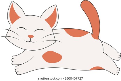 Cute Cartoon Cat Character. Vector Illustration in Cute Expression.