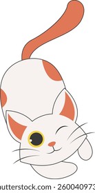 Cute Cartoon Cat Character. Vector Illustration in Cute Expression.