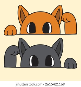 Cute Cartoon Cat Head Clip Art Perfect for T-Shirts and Stickers