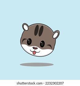 a cute cartoon cat head vector