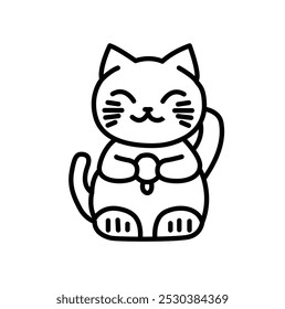 A cute cartoon cat holding an ice cream cone, smiling happily.